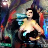 Women of Burlesque 5. 16x16 on metal